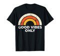 Casual Good Vibes Only Rainbow T-Shirt - Trendy Graphic for Adults - T-Shirt, Sweatshirt, Hoodie