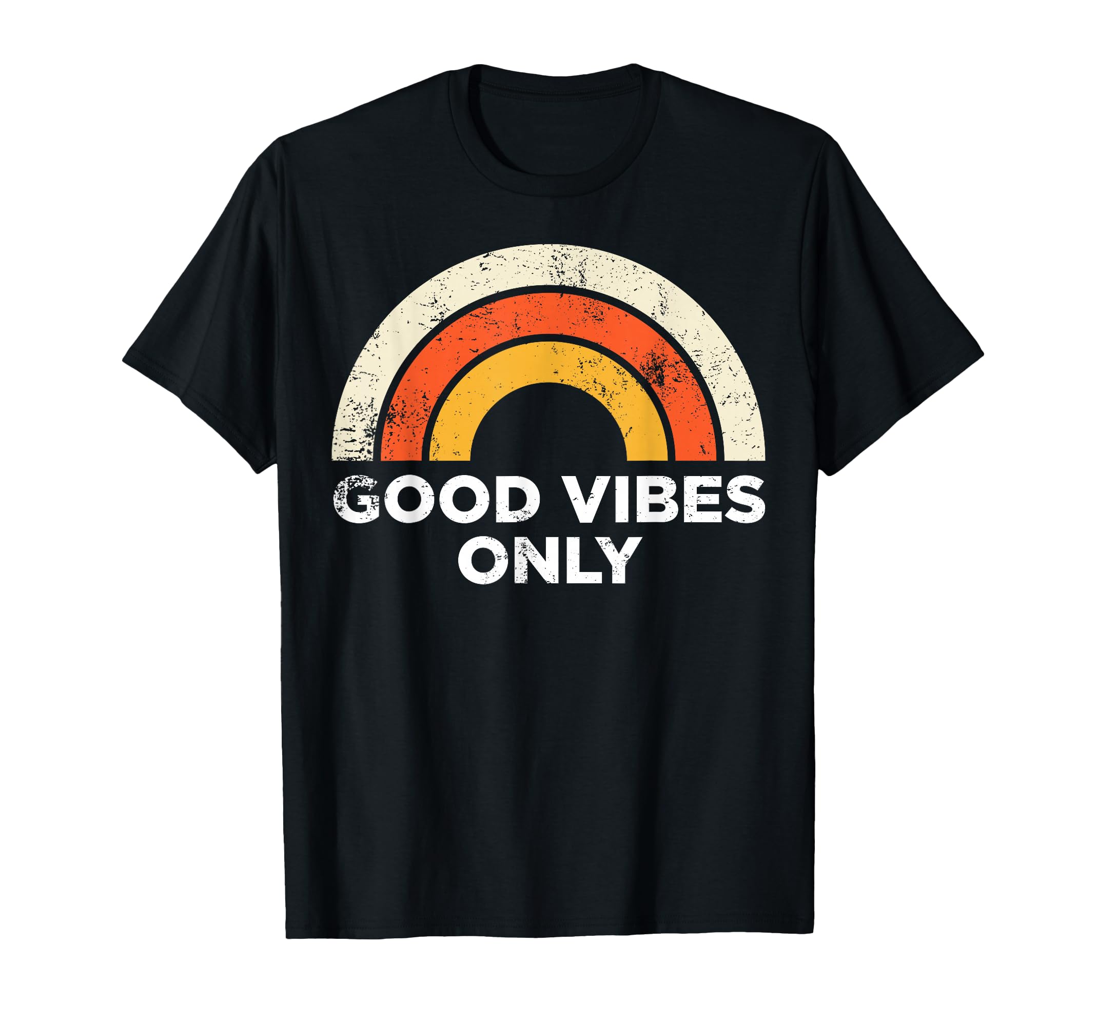 Casual Good Vibes Only Rainbow T-Shirt - Trendy Graphic for Adults - T-Shirt, Sweatshirt, Hoodie