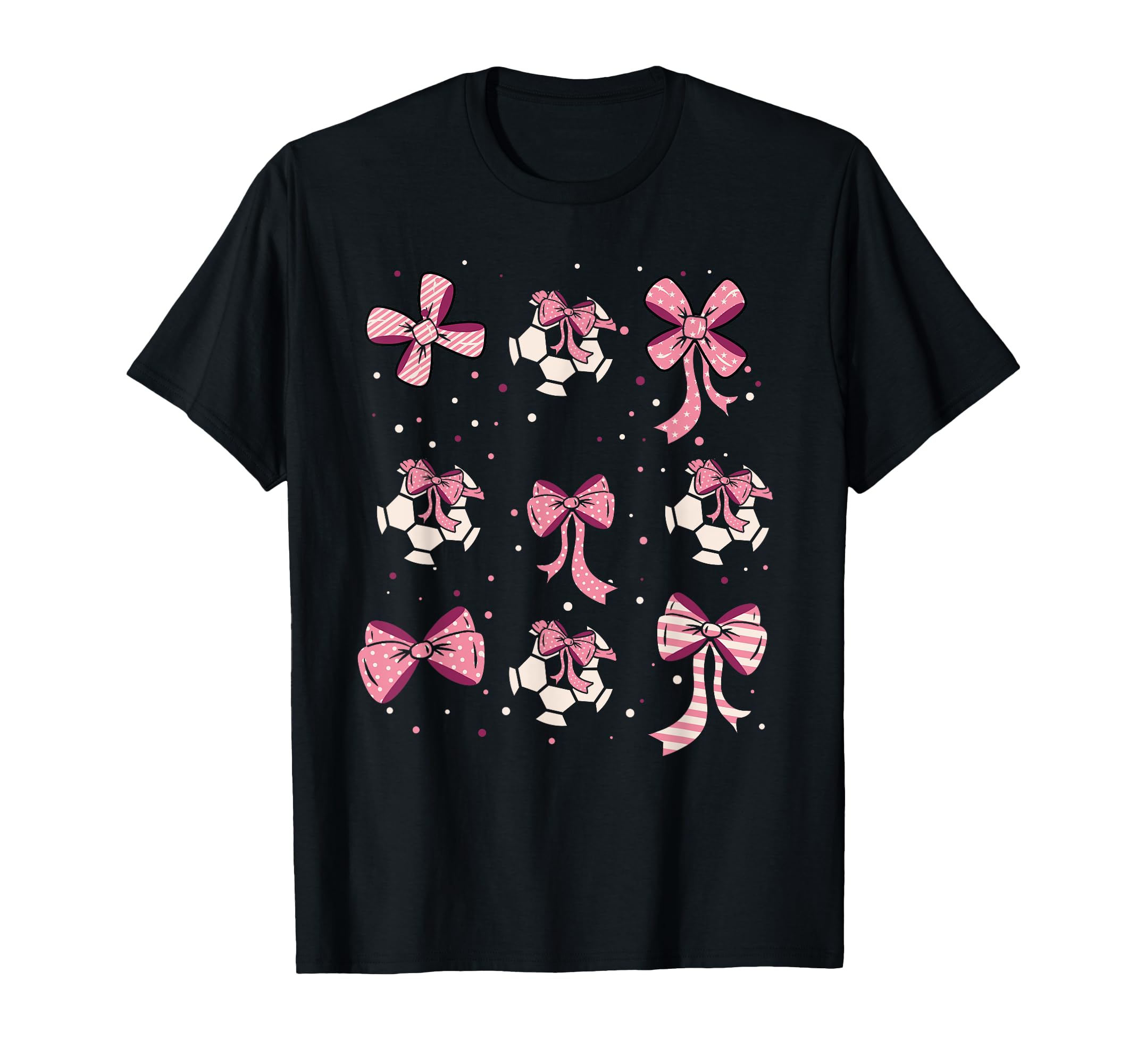 Soccer Ball Coquette Bow Game Day T-Shirt - Novelty Apparel Men Women - T-Shirt, Sweatshirt, Hoodie