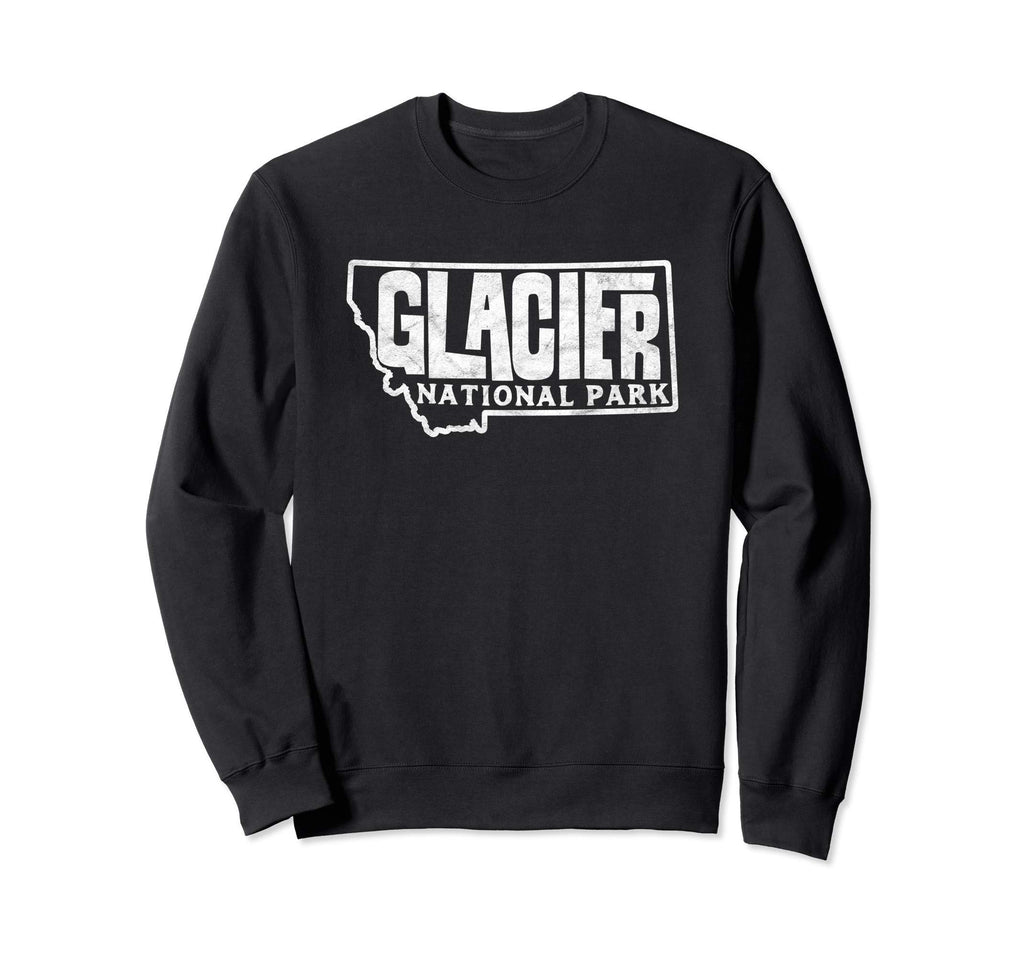 Glacier National Park Montana Sweatshirt - Unique Graphic Unisex - T-Shirt, Sweatshirt, Hoodie