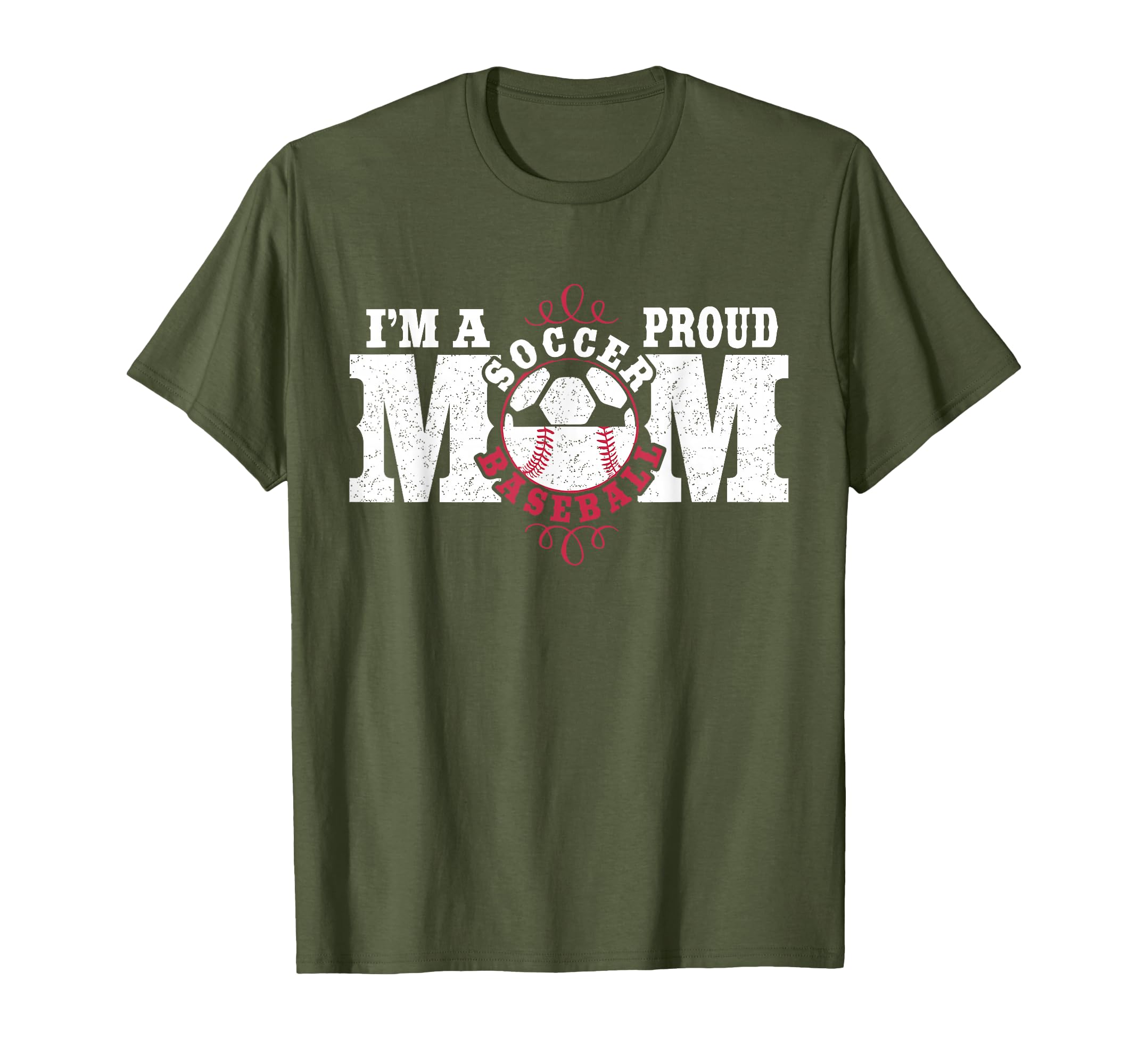 Im Proud Soccer Baseball Mom Combined T-Shirt - Novelty Apparel Men Women - T-Shirt, Sweatshirt, Hoodie