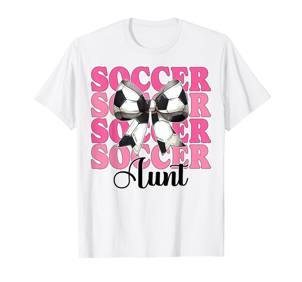 Womens Coquette Bow Ribbon Soccer T-Shirt - Fun Novelty Design Men Women - T-Shirt, Sweatshirt, Hoodie