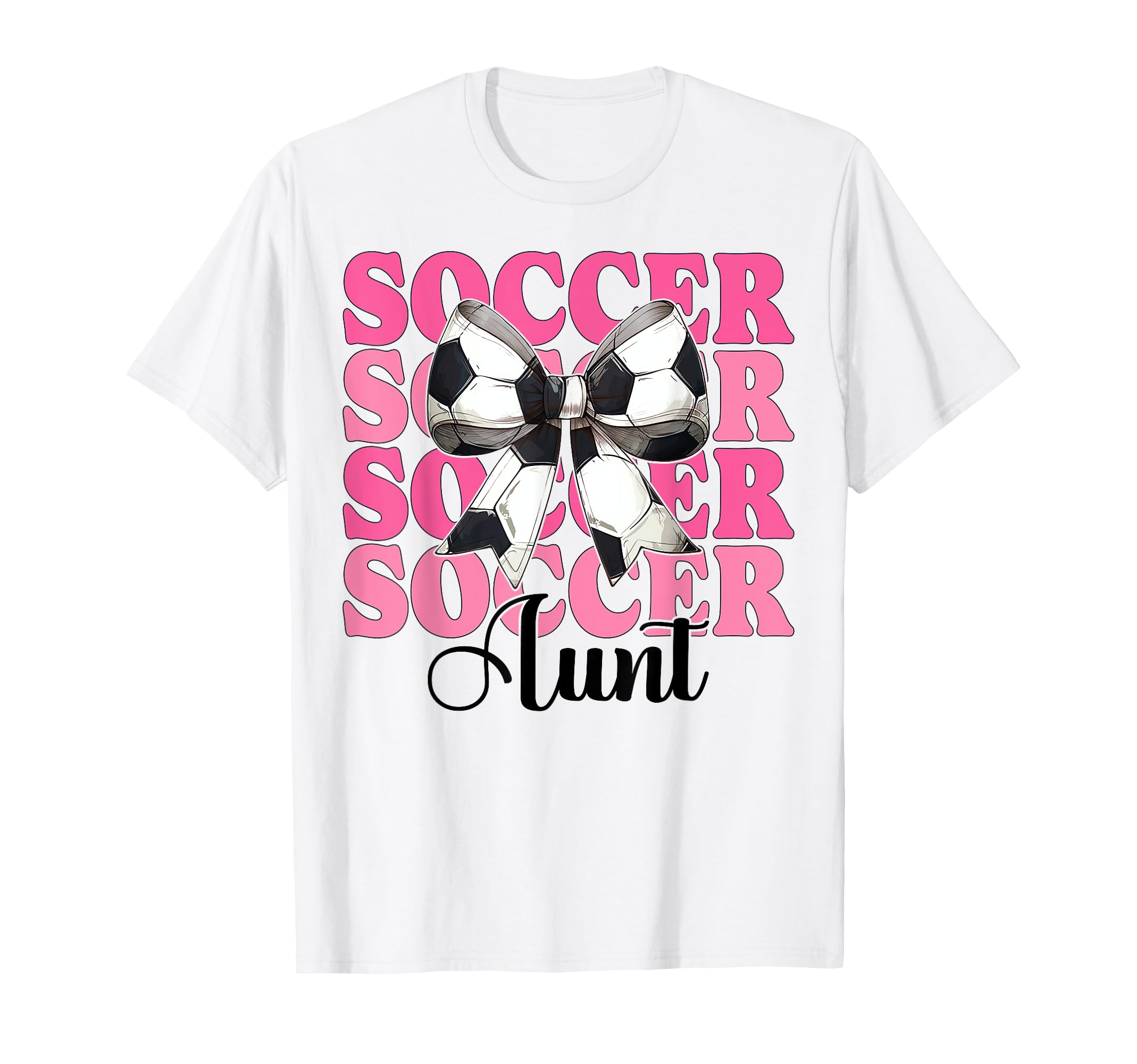 Womens Coquette Bow Ribbon Soccer T-Shirt - Fun Novelty Design Men Women - T-Shirt, Sweatshirt, Hoodie