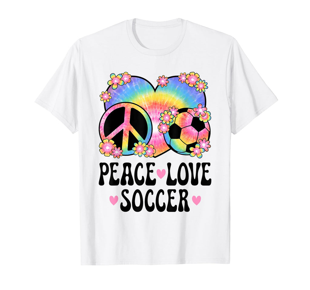 Peace Love Soccer Lover 60S 70S T-Shirt - Streetwear Style Men Women - T-Shirt, Sweatshirt, Hoodie
