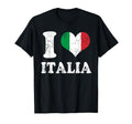 I Love Italia Flag Heart Italy T-Shirt - Fun Novelty Design for Adults - T-Shirt, Sweatshirt, Hoodie
