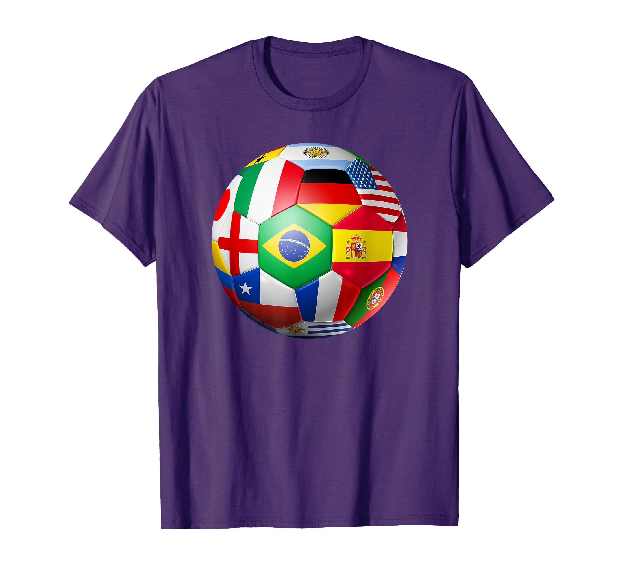 International Flags Soccer Ball World T-Shirt - Custom Art Print Men Women - T-Shirt, Sweatshirt, Hoodie