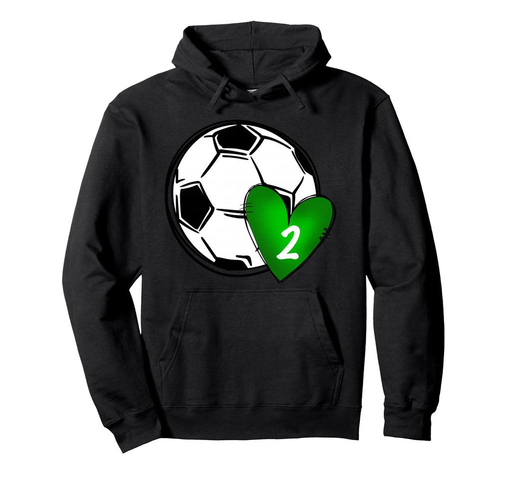 Womens Custom Soccer Mom Number 2 Heart Hoodie - Custom Art Print Unisex - T-Shirt, Sweatshirt, Hoodie