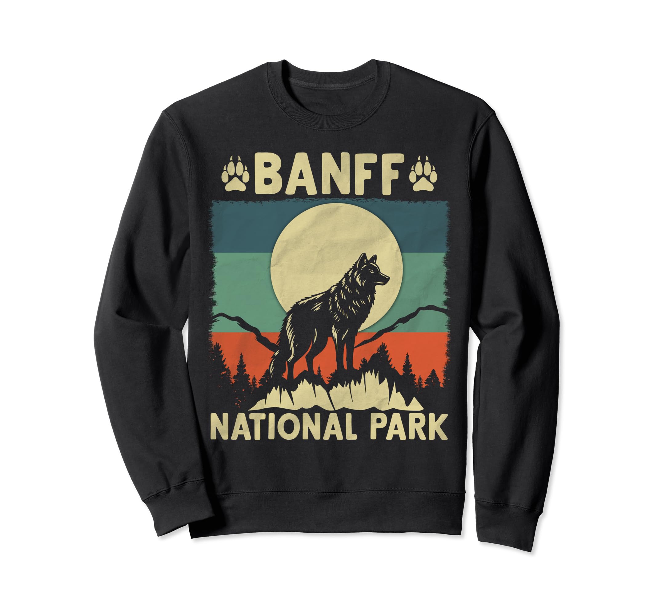 Wolf Banff National Park Sweatshirt - Unique Graphic for Adults - T-Shirt, Sweatshirt, Hoodie