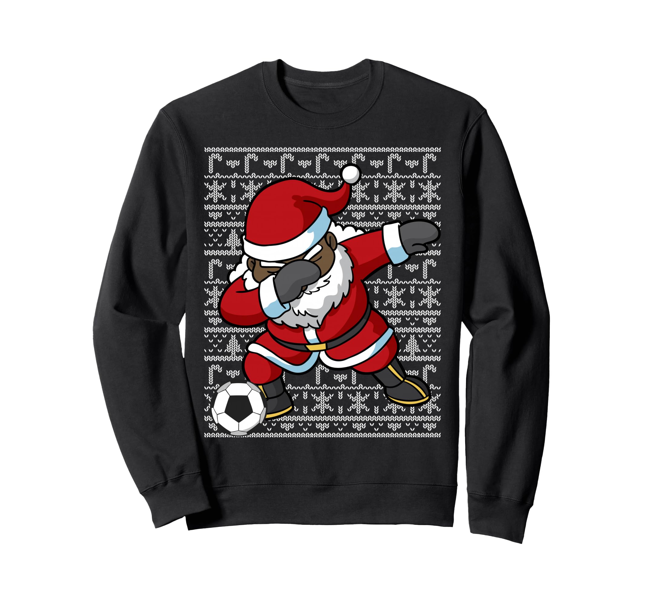 Black African American Santa Sweatshirt - Aesthetic Graphic for Adults - T-Shirt, Sweatshirt, Hoodie