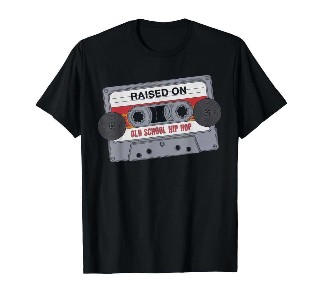 Raised Old School Hip Hop Cassette T-Shirt - Graphic Print Men Women - T-Shirt, Sweatshirt, Hoodie