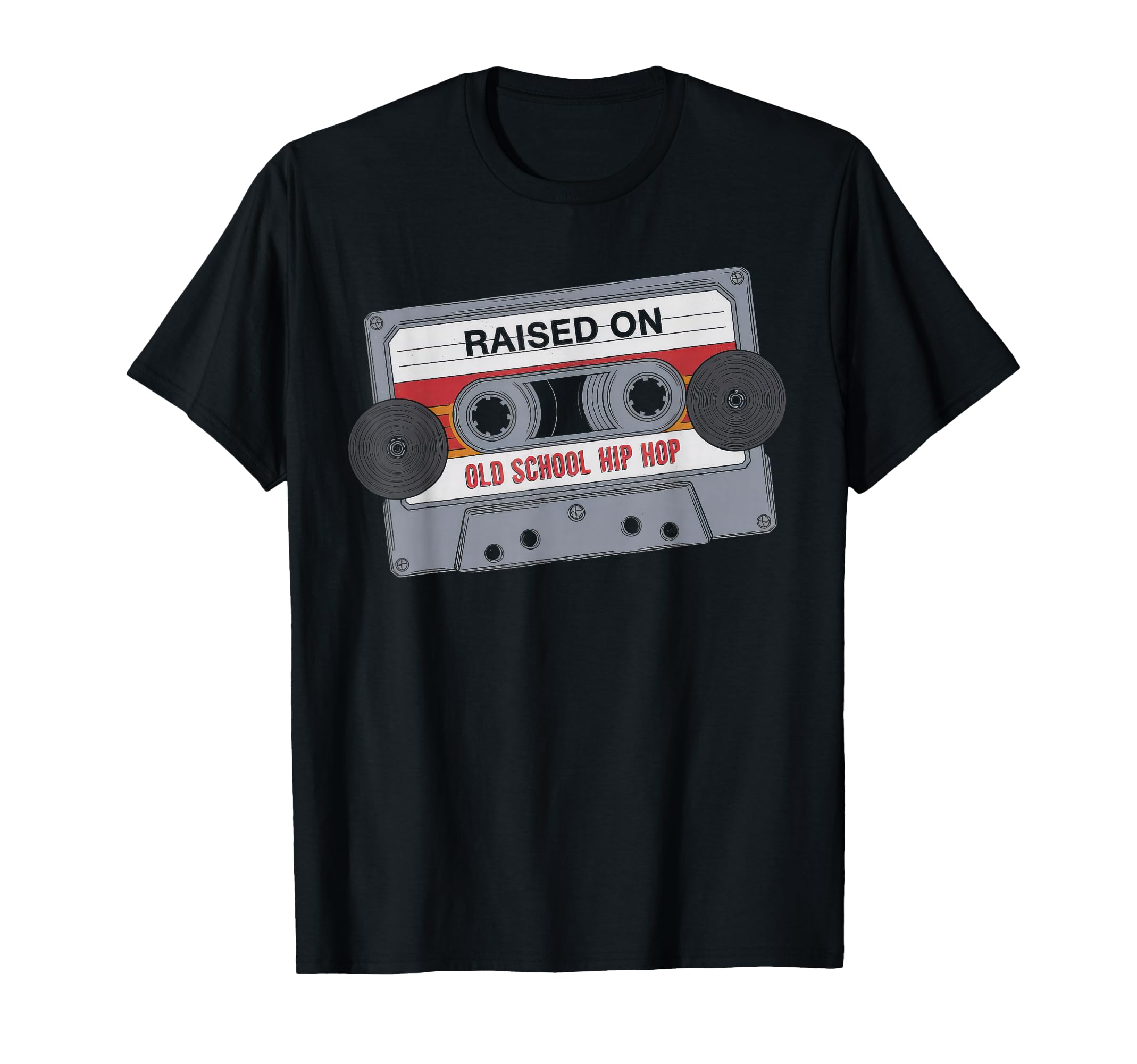 Raised Old School Hip Hop Cassette T-Shirt - Graphic Print Men Women - T-Shirt, Sweatshirt, Hoodie