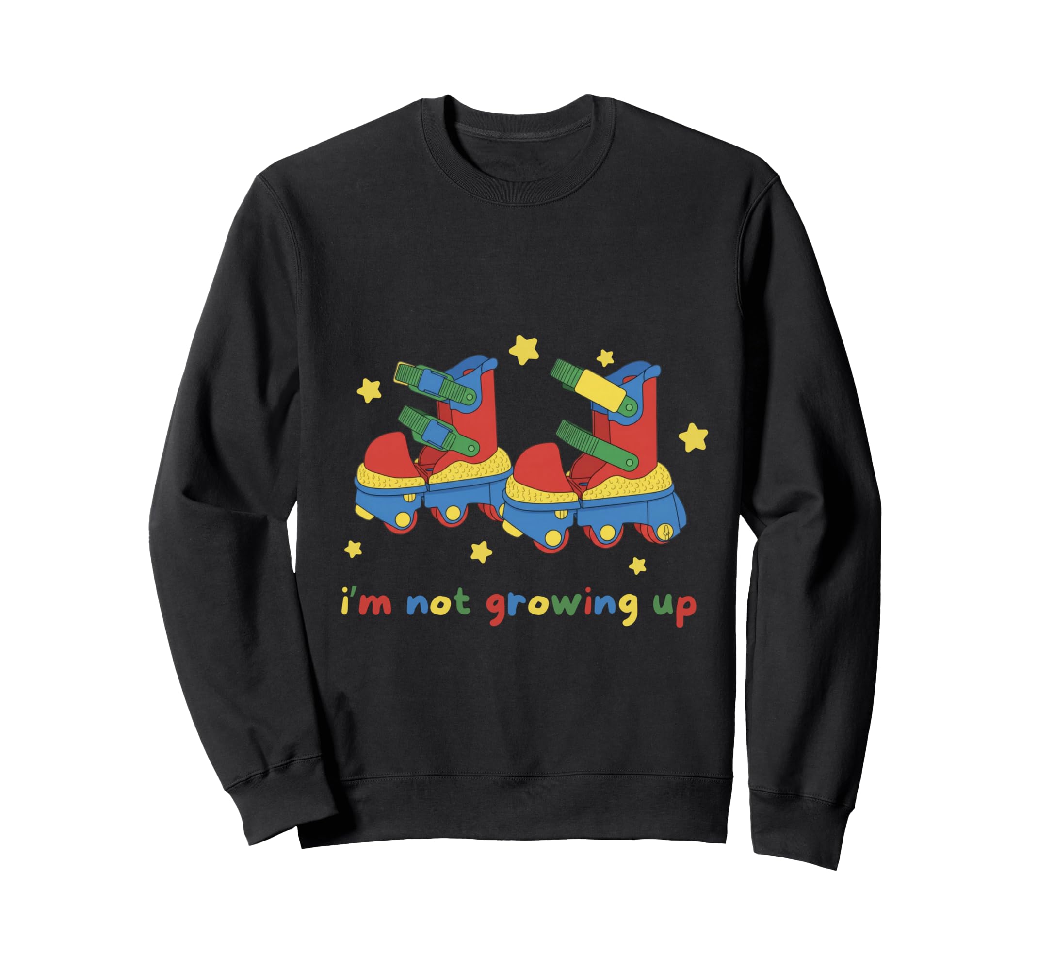 Kidcore Aesthetic Roller Skates Sweatshirt - Minimalist Print for Adults - T-Shirt, Sweatshirt, Hoodie