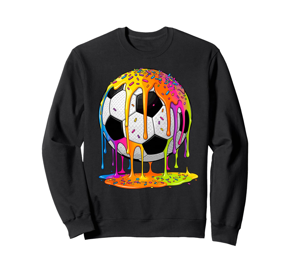 Soccer Drip Ice Cream Sprinkles Sweatshirt - Fun Novelty Design Men Women - T-Shirt, Sweatshirt, Hoodie
