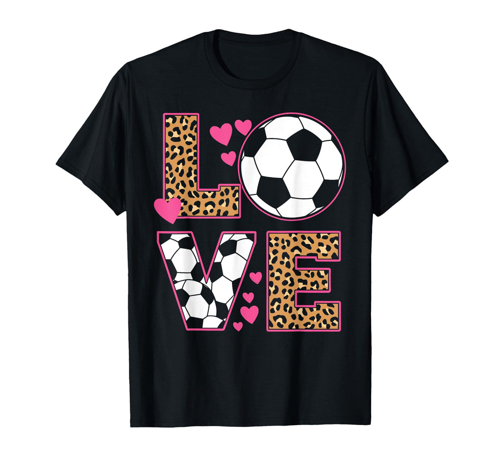 Love Soccer Leopard Soccer Teen T-Shirt - Unique Graphic Unisex - T-Shirt, Sweatshirt, Hoodie