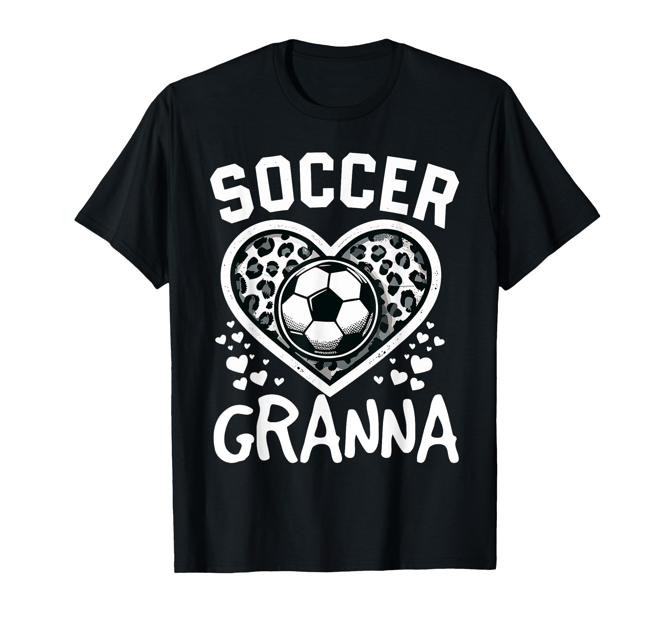 Soccer Granna Leopard Heart Granna T-Shirt - Fun Novelty Design Unisex - T-Shirt, Sweatshirt, Hoodie