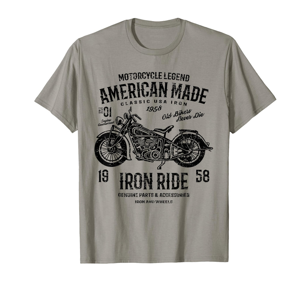 American Motorcycle Distressed T-Shirt - Custom Art Print Men Women - T-Shirt, Sweatshirt, Hoodie