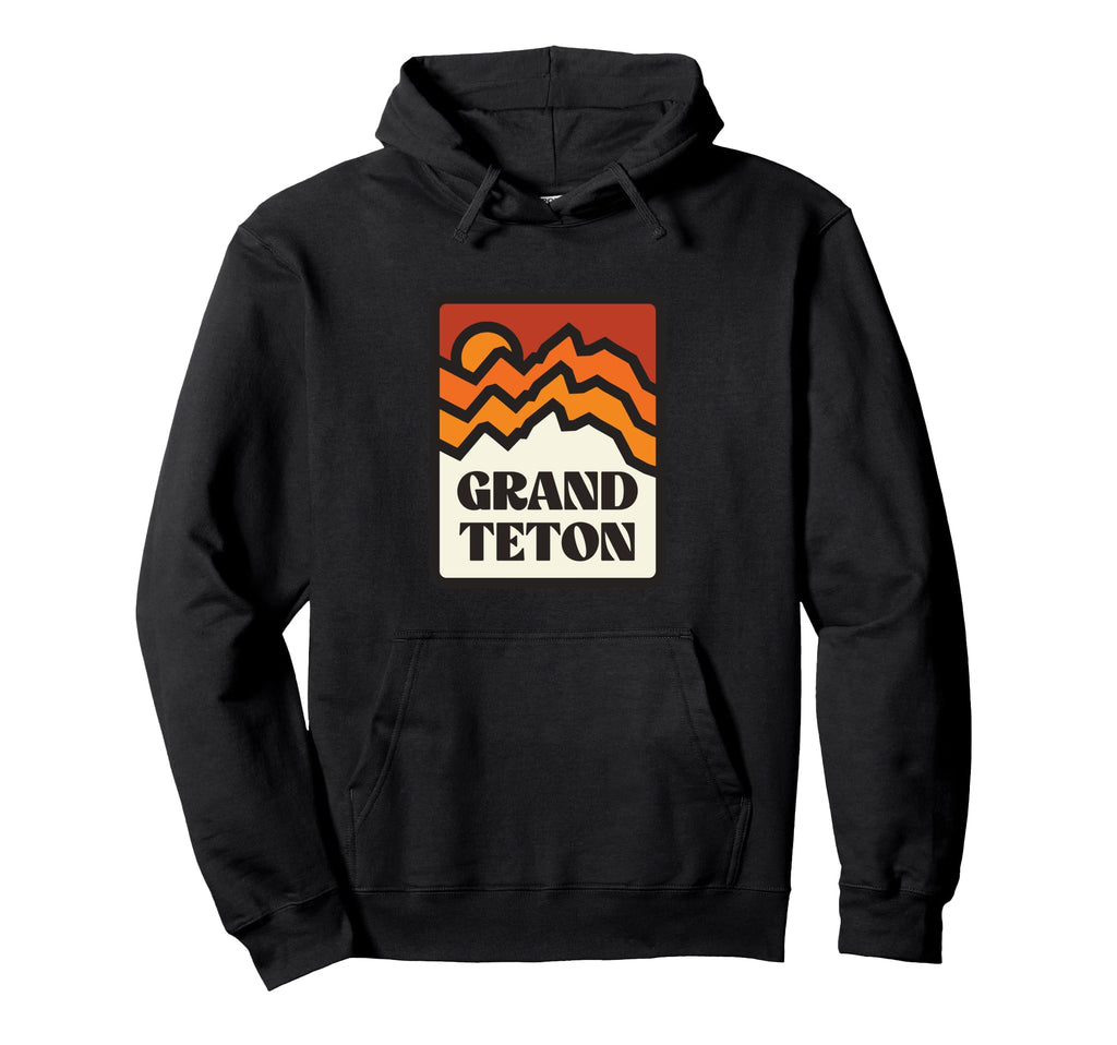 Grand Teton National Park Minimal Hoodie - Custom Art Print for Adults - T-Shirt, Sweatshirt, Hoodie