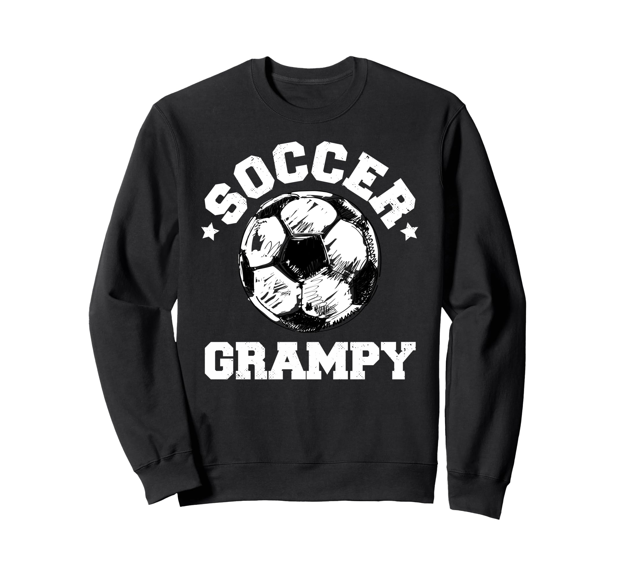Soccer Grampy Soccer Ball Distressed Sweatshirt - Custom Art Print Unisex - T-Shirt, Sweatshirt, Hoodie