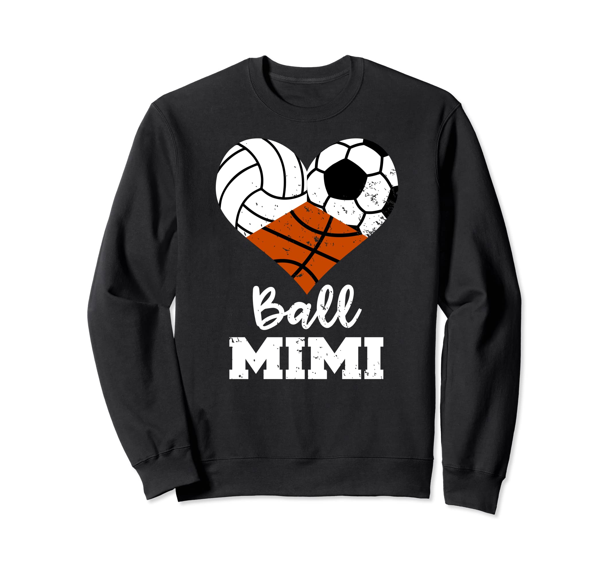 Ball Mimi Heart Funny Volleyball Sweatshirt - Custom Art Print for Adults - T-Shirt, Sweatshirt, Hoodie