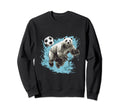 Polar Bear Playing Soccer Funny Animal Sweatshirt - Graphic Print Unisex - T-Shirt, Sweatshirt, Hoodie