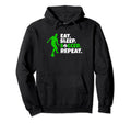 Eat Sleep Soccer Repeat Goalie Hoodie - Minimalist Print Men Women - T-Shirt, Sweatshirt, Hoodie