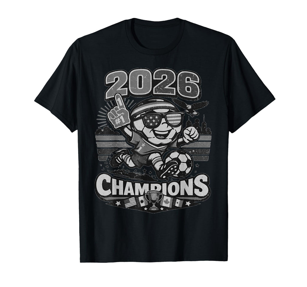 Soccer 2026 Champions Gift Club Fan T-Shirt - Novelty Apparel for Adults - T-Shirt, Sweatshirt, Hoodie