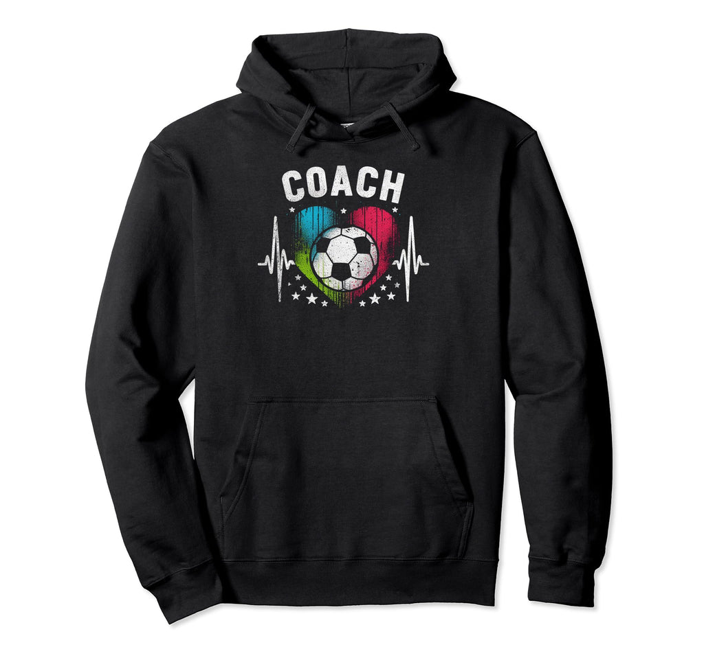 Soccer Coach Training Heart Beat Hoodie - Aesthetic Graphic Unisex - T-Shirt, Sweatshirt, Hoodie