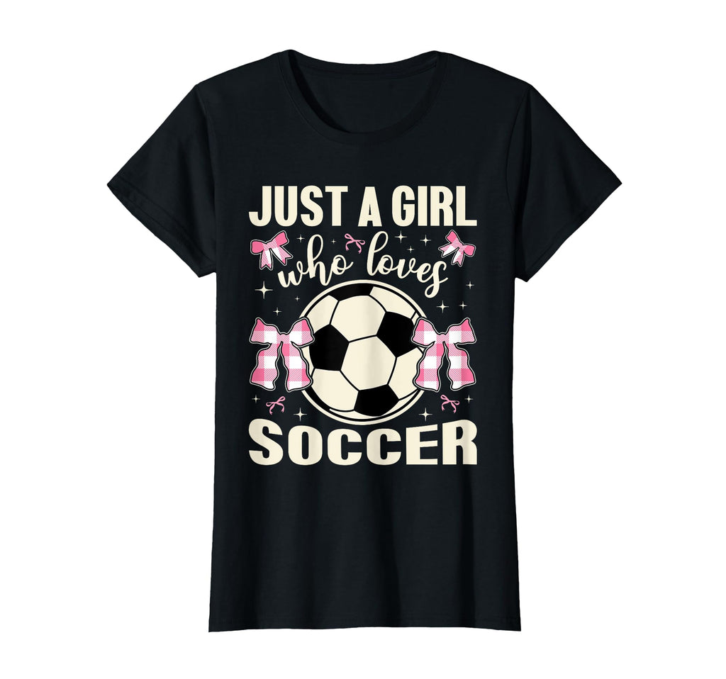 Just Who Loves Soccer Plaid Bows T-Shirt - Custom Art Print for Adults - T-Shirt, Sweatshirt, Hoodie