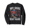 Funny Goalie Ice Hockey Sweatshirt - Minimalist Print for Adults - T-Shirt, Sweatshirt, Hoodie