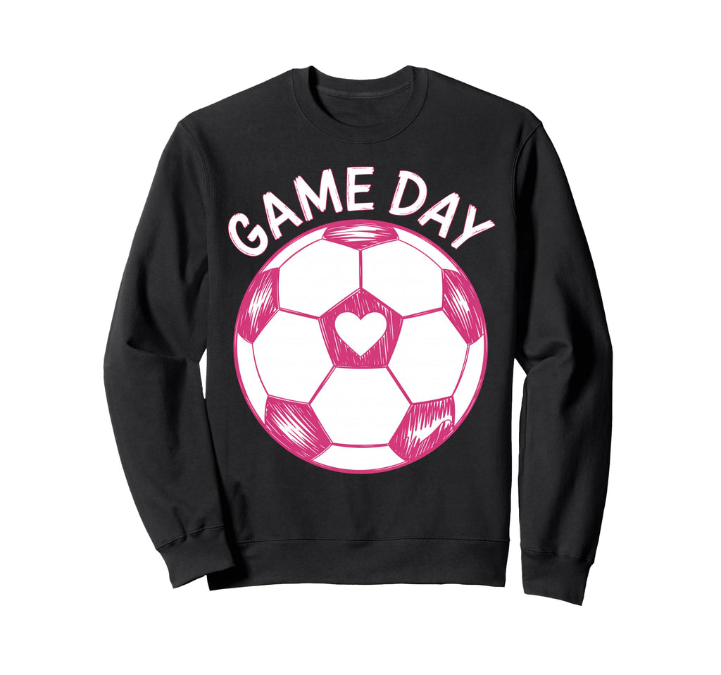 Womens Soccer Game Day Ladies Heart Sweatshirt - Unique Graphic for Adults - T-Shirt, Sweatshirt, Hoodie
