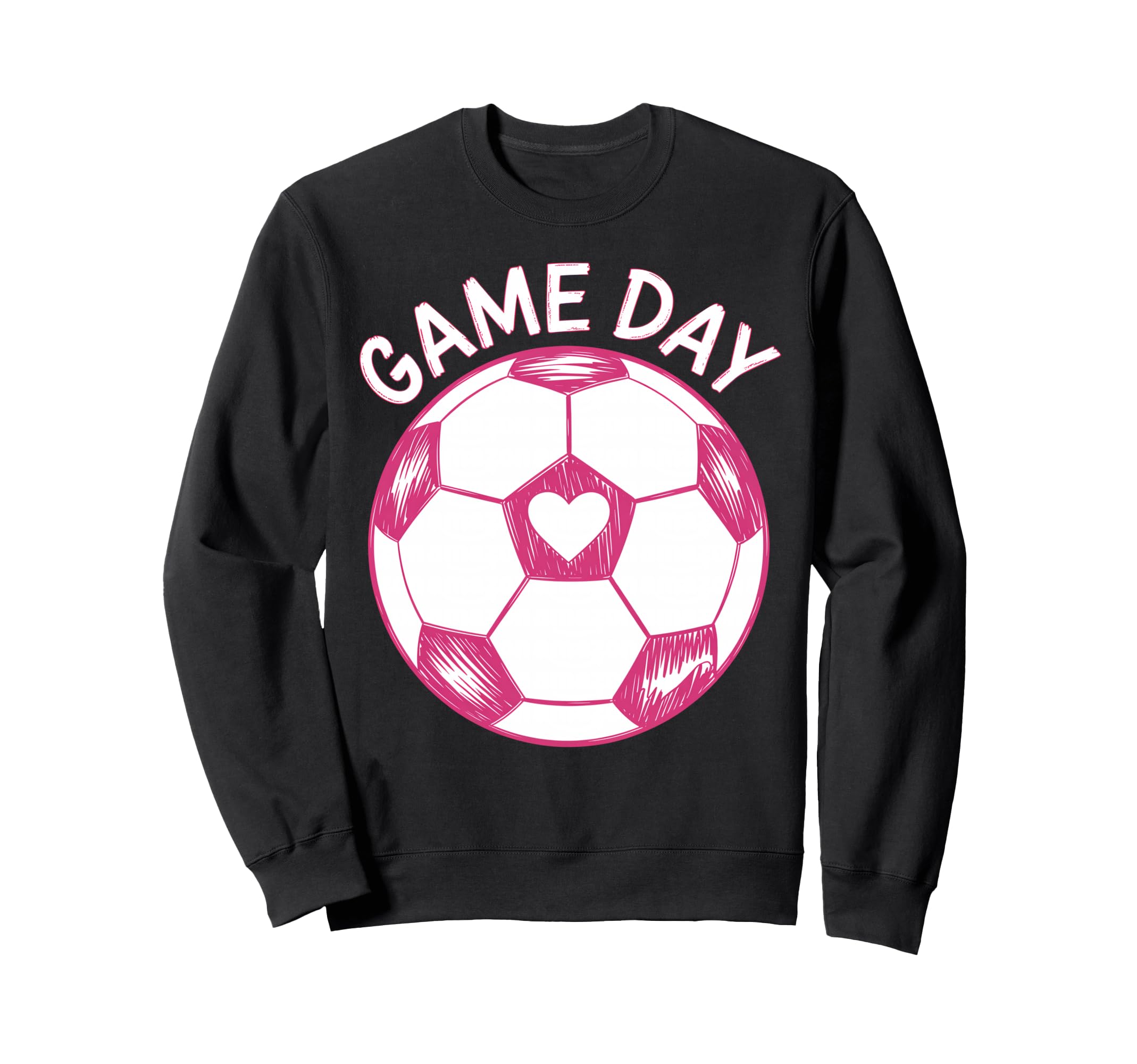 Womens Soccer Game Day Ladies Heart Sweatshirt - Unique Graphic for Adults - T-Shirt, Sweatshirt, Hoodie