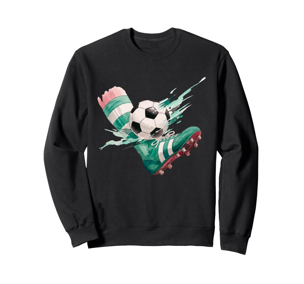 Watercolor Soccer Ball Action Kick Sweatshirt - Minimalist Print Men Women - T-Shirt, Sweatshirt, Hoodie