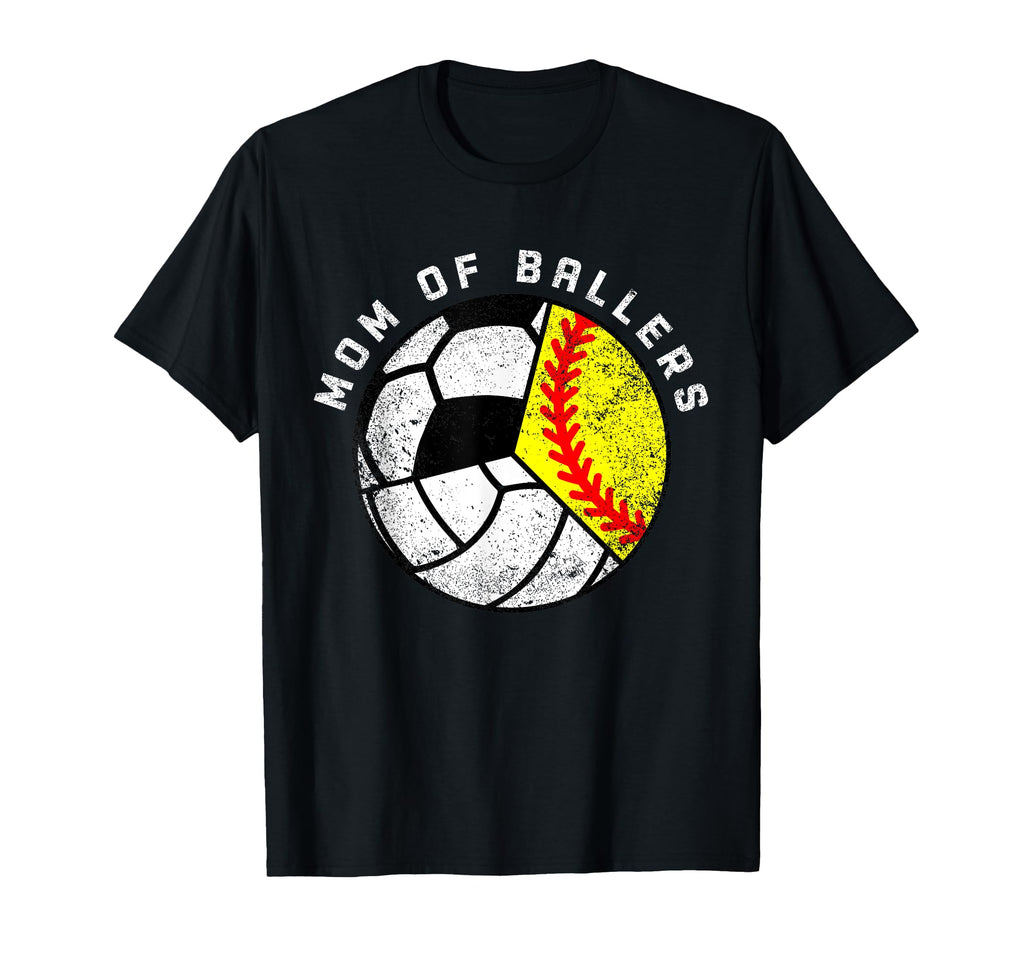 Mom Ballers Funny Softball Volleyball T-Shirt - Streetwear Style Men Women - T-Shirt, Sweatshirt, Hoodie
