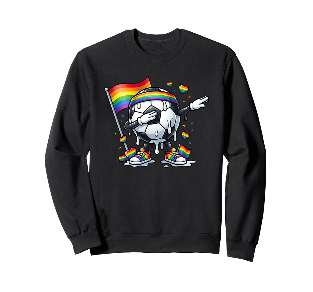 Funny Drip Soccer Lgbt Rainbow Sweatshirt - Trendy Graphic Men Women - T-Shirt, Sweatshirt, Hoodie