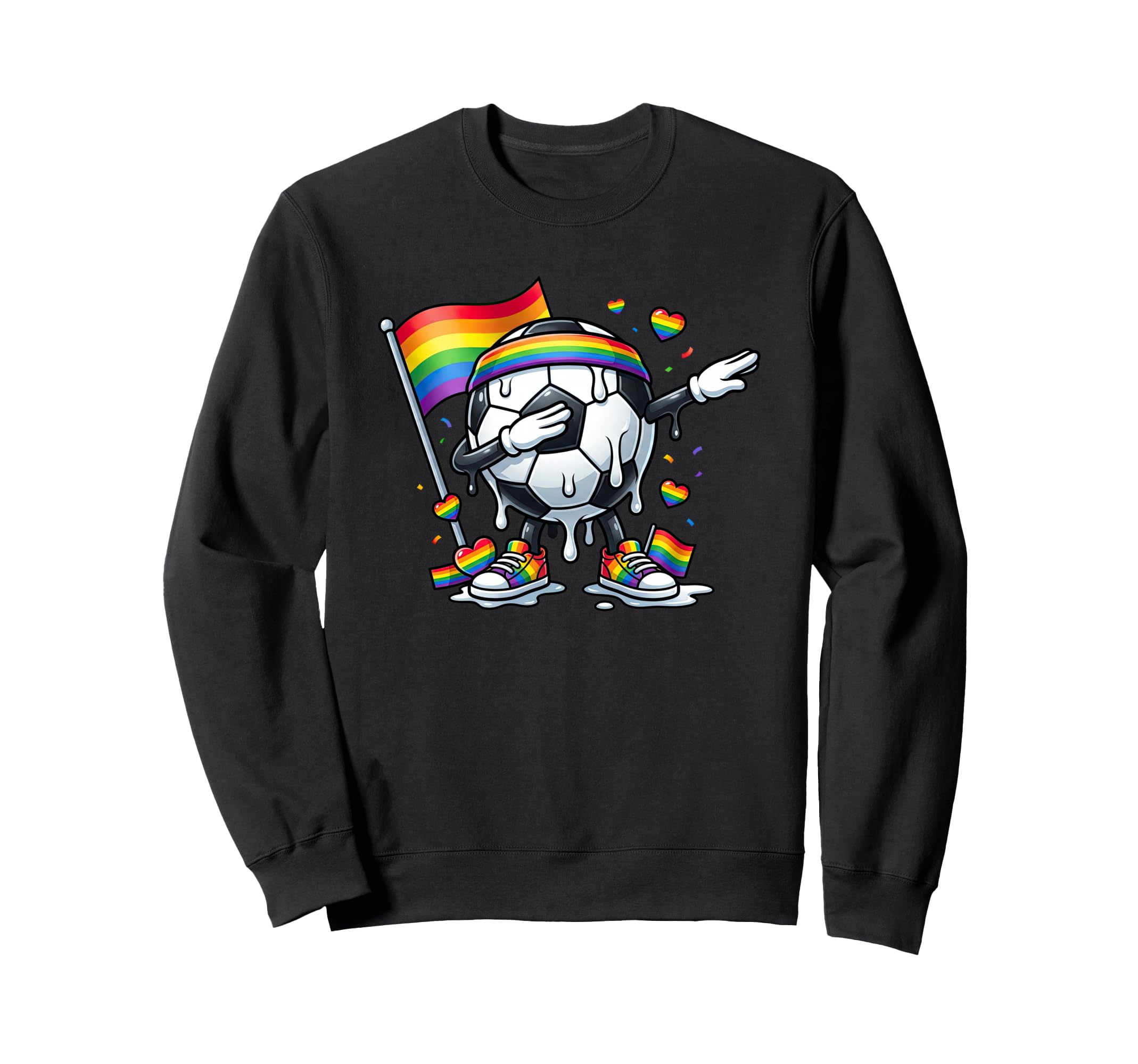 Funny Drip Soccer Lgbt Rainbow Sweatshirt - Trendy Graphic Men Women - T-Shirt, Sweatshirt, Hoodie