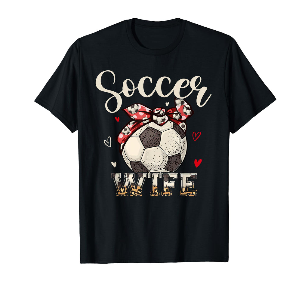 Soccer Wife Headband Leopard Soccer Ball T-Shirt - Graphic Print Men Women - T-Shirt, Sweatshirt, Hoodie