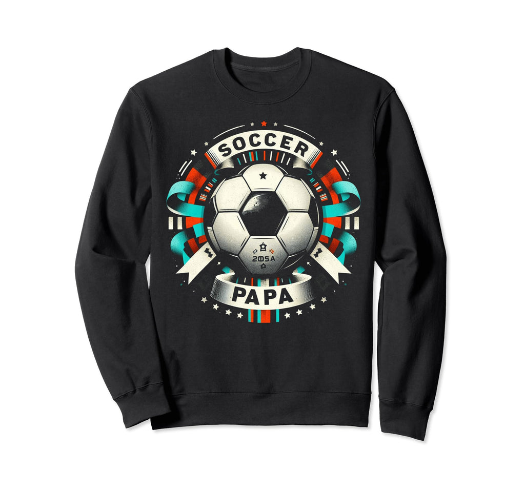 Soccer Papa Family Matching Dad Sweatshirt - Aesthetic Graphic for Adults - T-Shirt, Sweatshirt, Hoodie