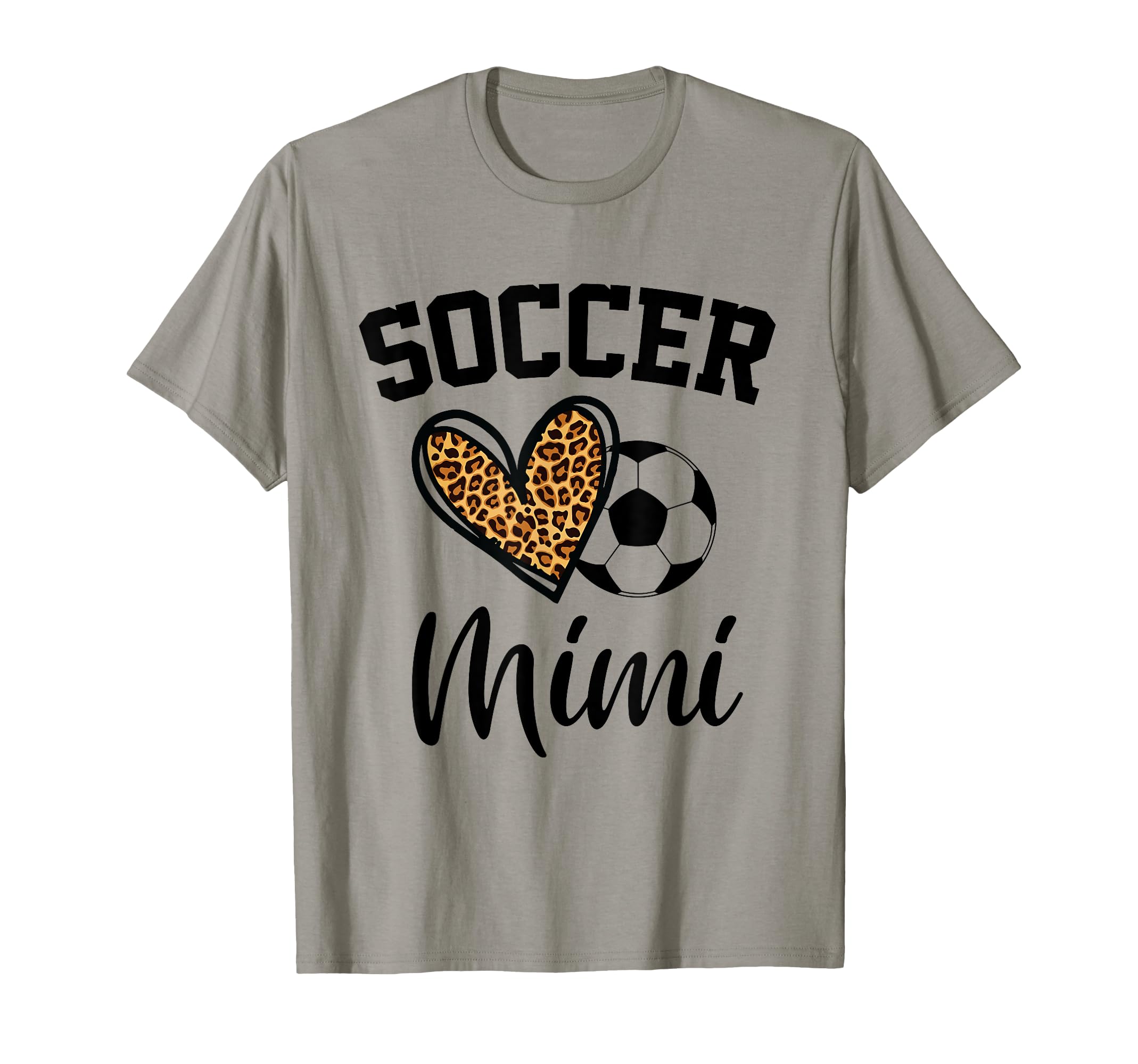 Soccer Mimi Leopard Heart Funny T-Shirt - Aesthetic Graphic for Adults - T-Shirt, Sweatshirt, Hoodie