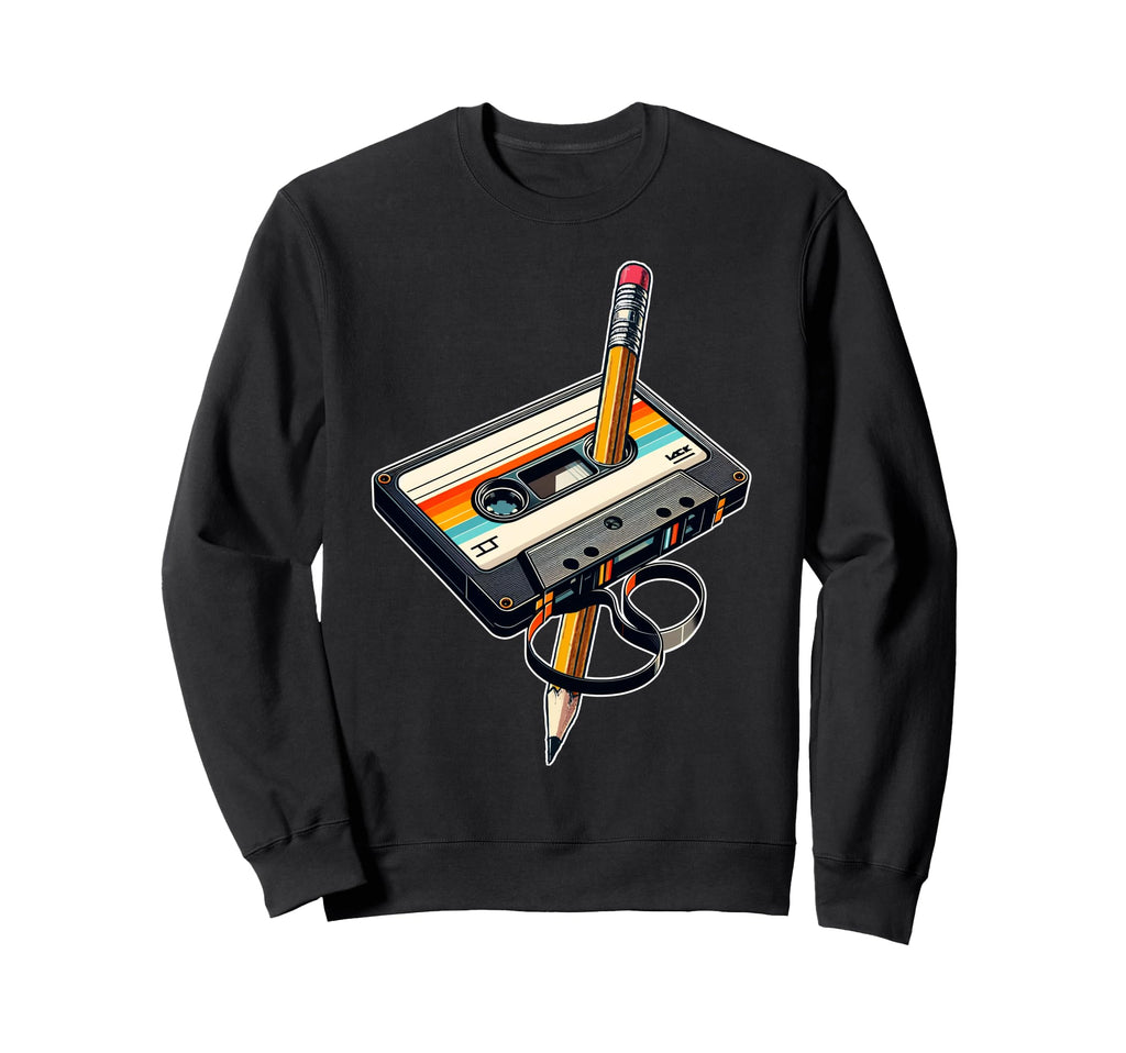Pencil Rewind Cassette Tape Sweatshirt - Streetwear Style Men Women - T-Shirt, Sweatshirt, Hoodie