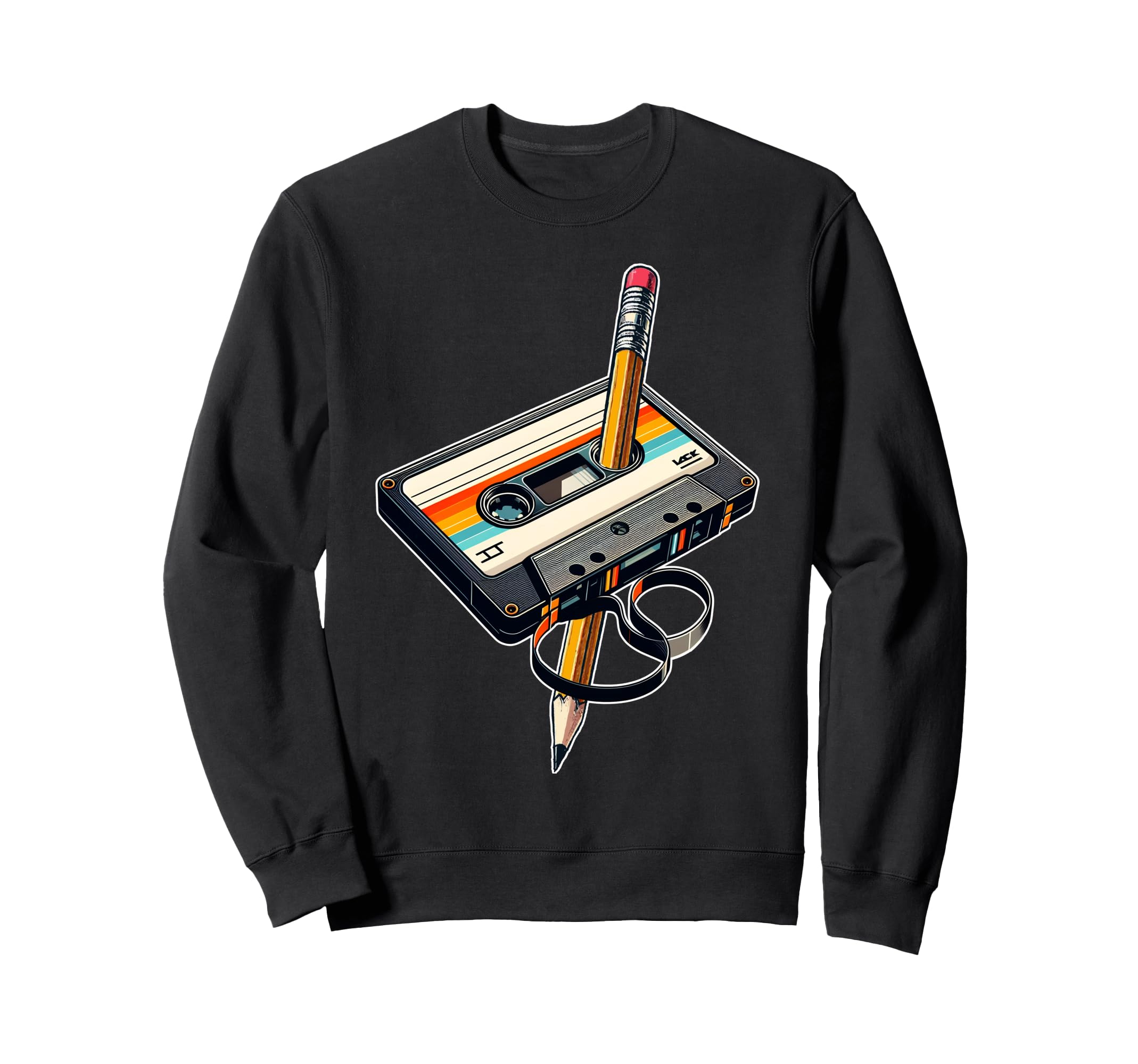 Pencil Rewind Cassette Tape Sweatshirt - Streetwear Style Men Women - T-Shirt, Sweatshirt, Hoodie