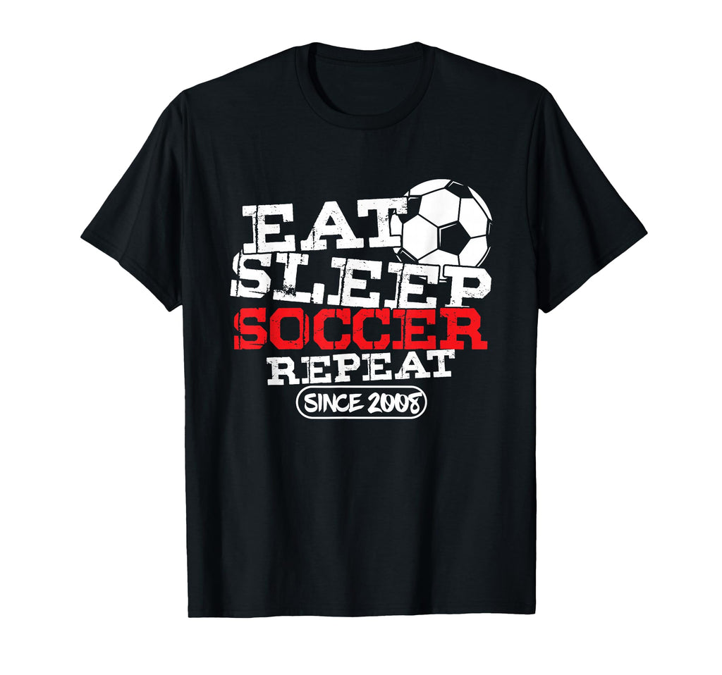 Soccer Player Goal Football Born 2008 T-Shirt - Novelty Apparel for Adults - T-Shirt, Sweatshirt, Hoodie
