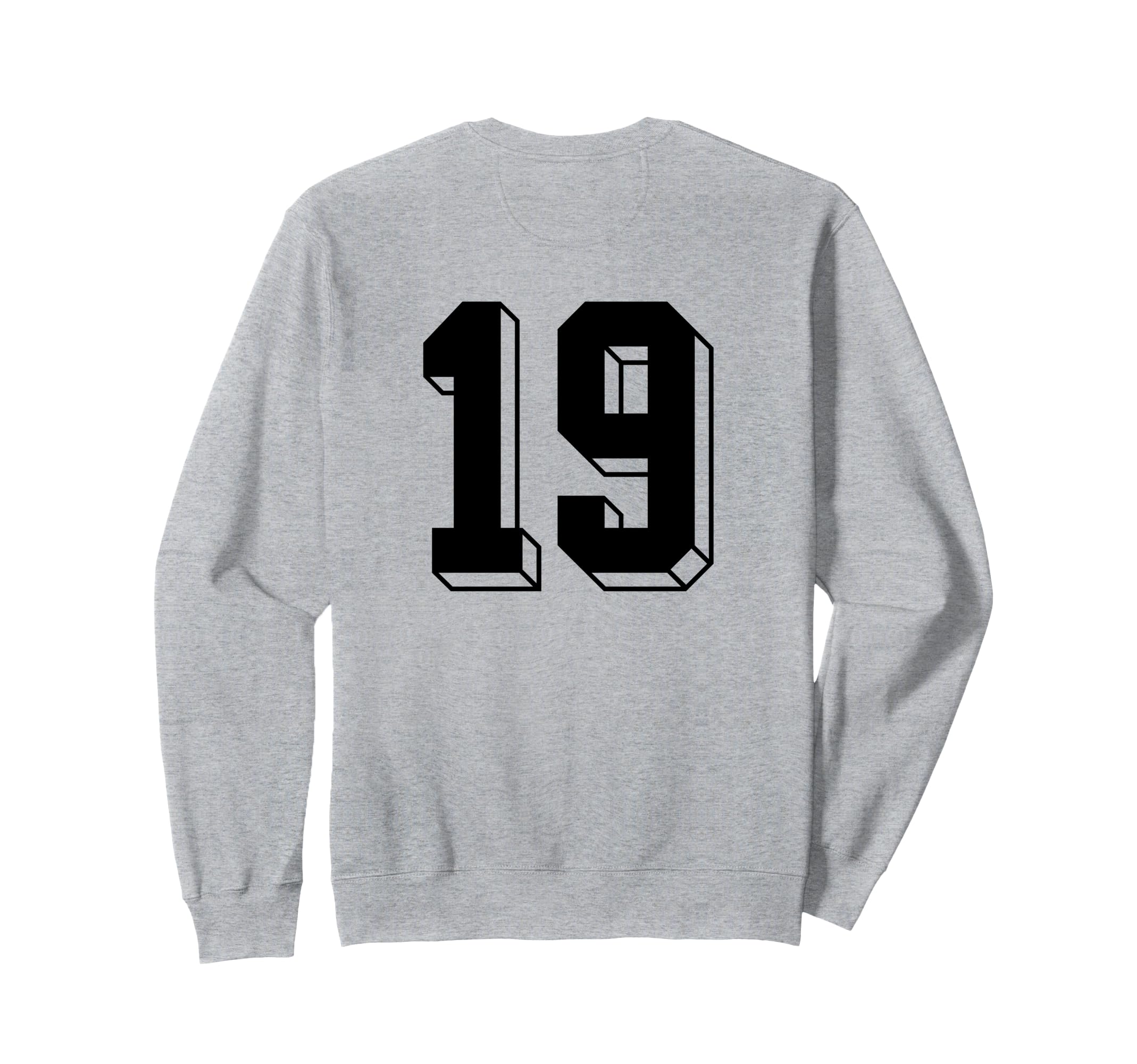 Number 19 Backside 80S 90S Team Jersey Sweatshirt - Graphic Print Unisex - T-Shirt, Sweatshirt, Hoodie