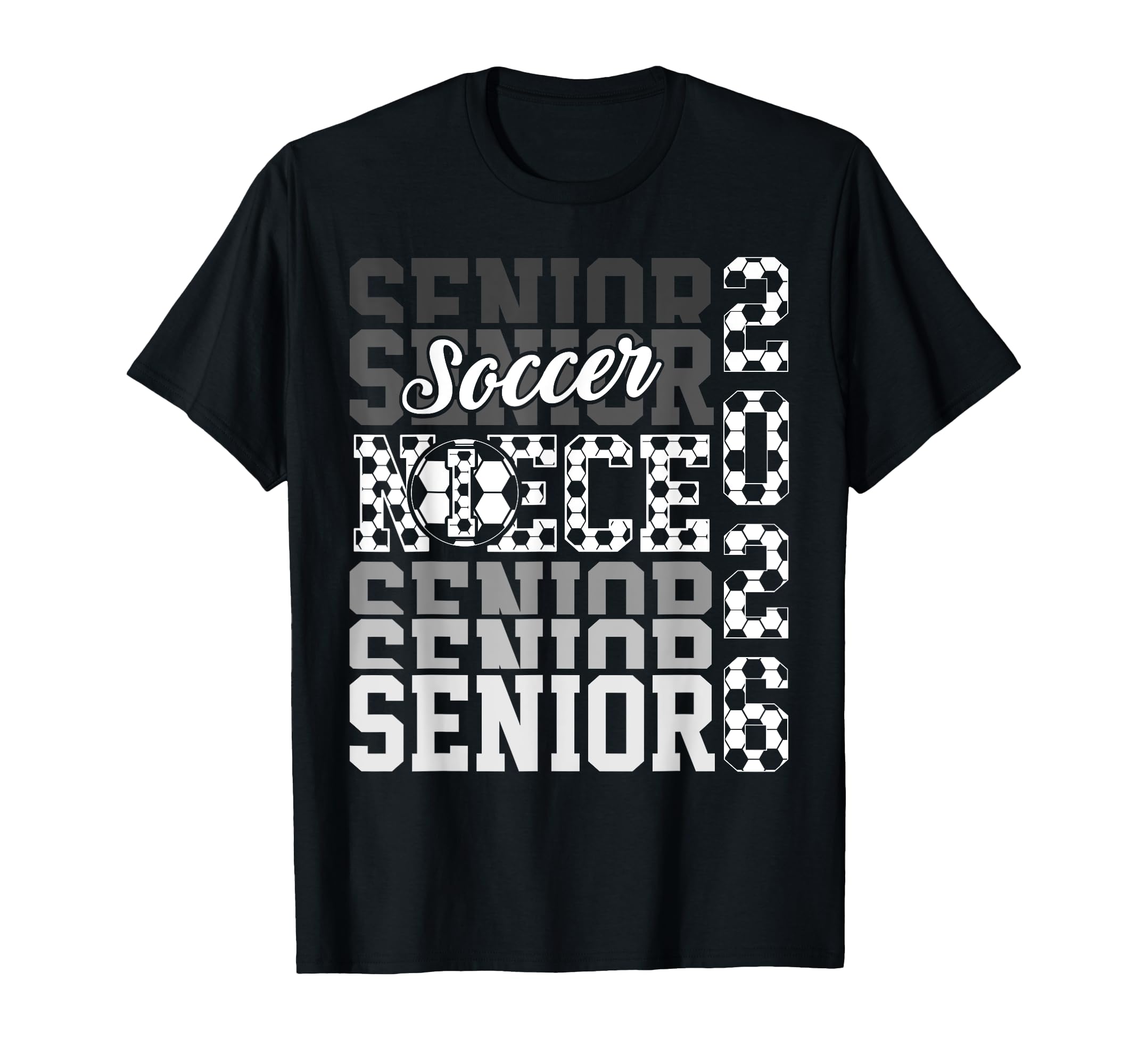 2026 Soccer Senior Niece Graduation T-Shirt - Unique Graphic Unisex - T-Shirt, Sweatshirt, Hoodie