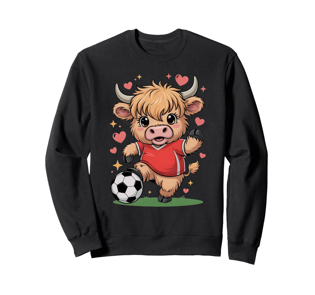 Kawaii Soccer Heifer Just Who Loves Sweatshirt - Trendy Graphic Men Women - T-Shirt, Sweatshirt, Hoodie