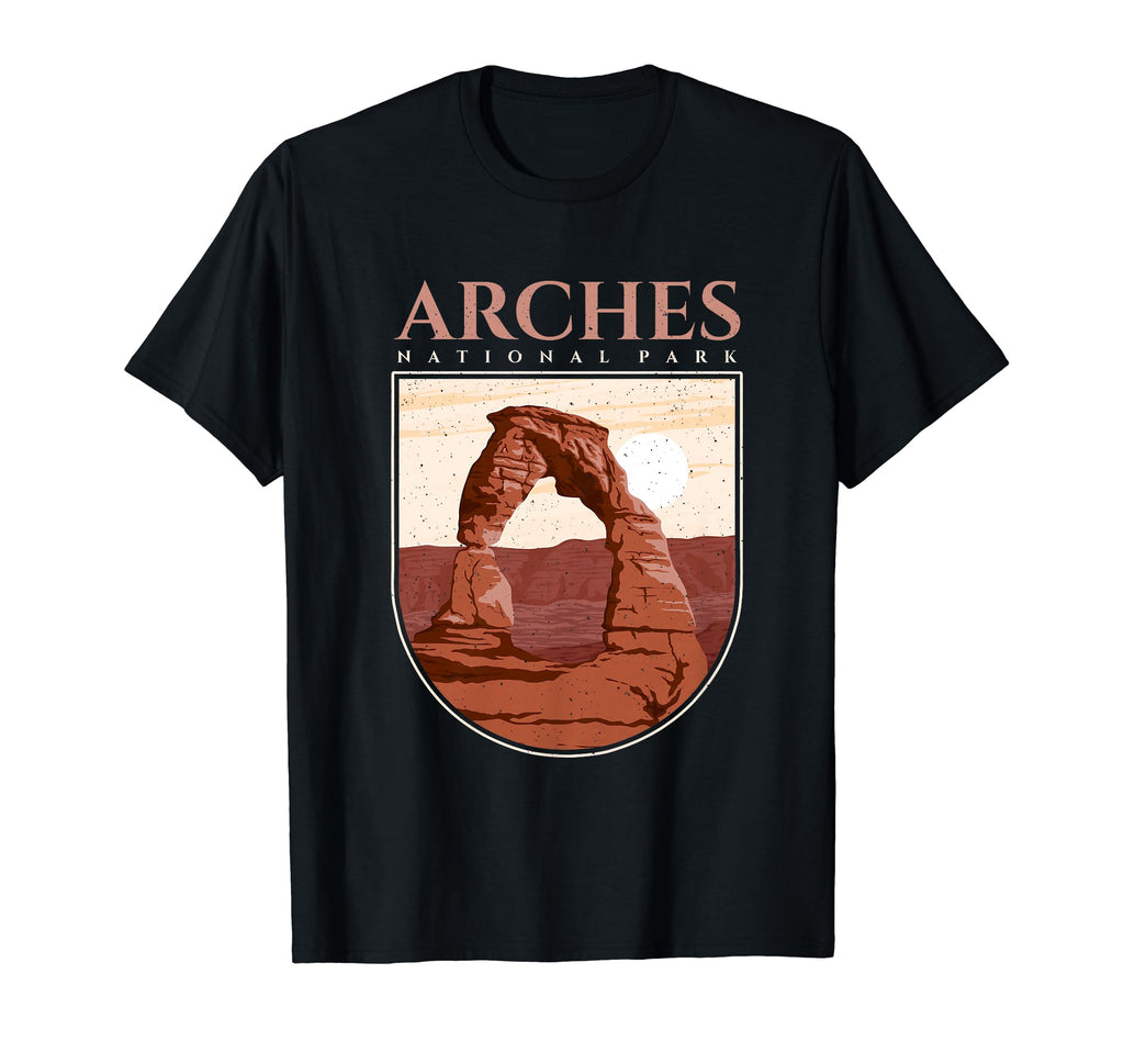 Arches National Park Hiking Camping Utah T-Shirt - Custom Art Print Unisex - T-Shirt, Sweatshirt, Hoodie