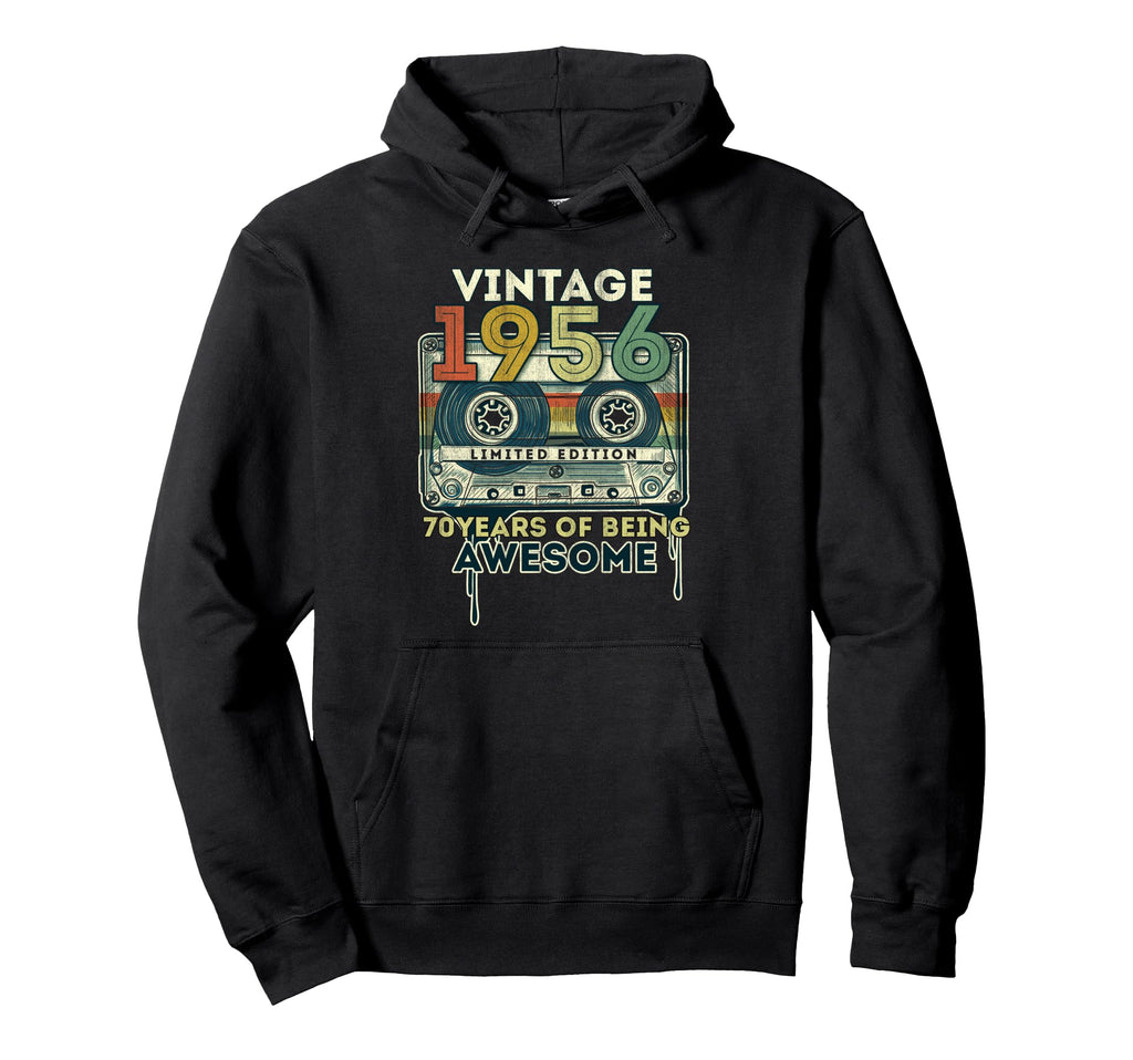 70 Years Old Gifts 1956 Cassette Tape 70Th Hoodie - Graphic Print Unisex - T-Shirt, Sweatshirt, Hoodie