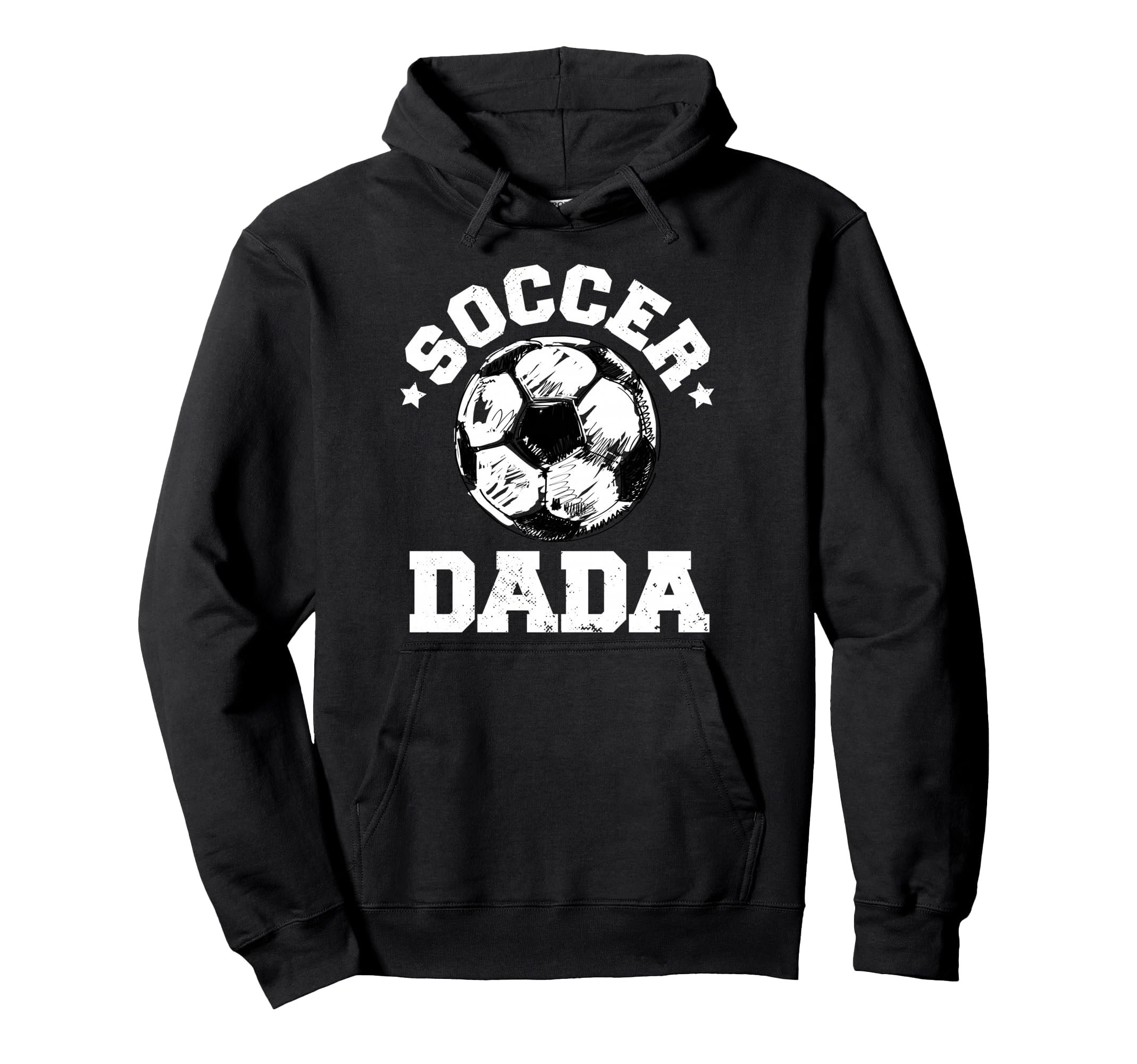 Soccer Dada Soccer Ball Distressed Hoodie - Novelty Apparel Men Women - T-Shirt, Sweatshirt, Hoodie