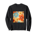 70S Wallpaper Flowers Floral Sweatshirt - Casual Everyday Wear Men Women - T-Shirt, Sweatshirt, Hoodie
