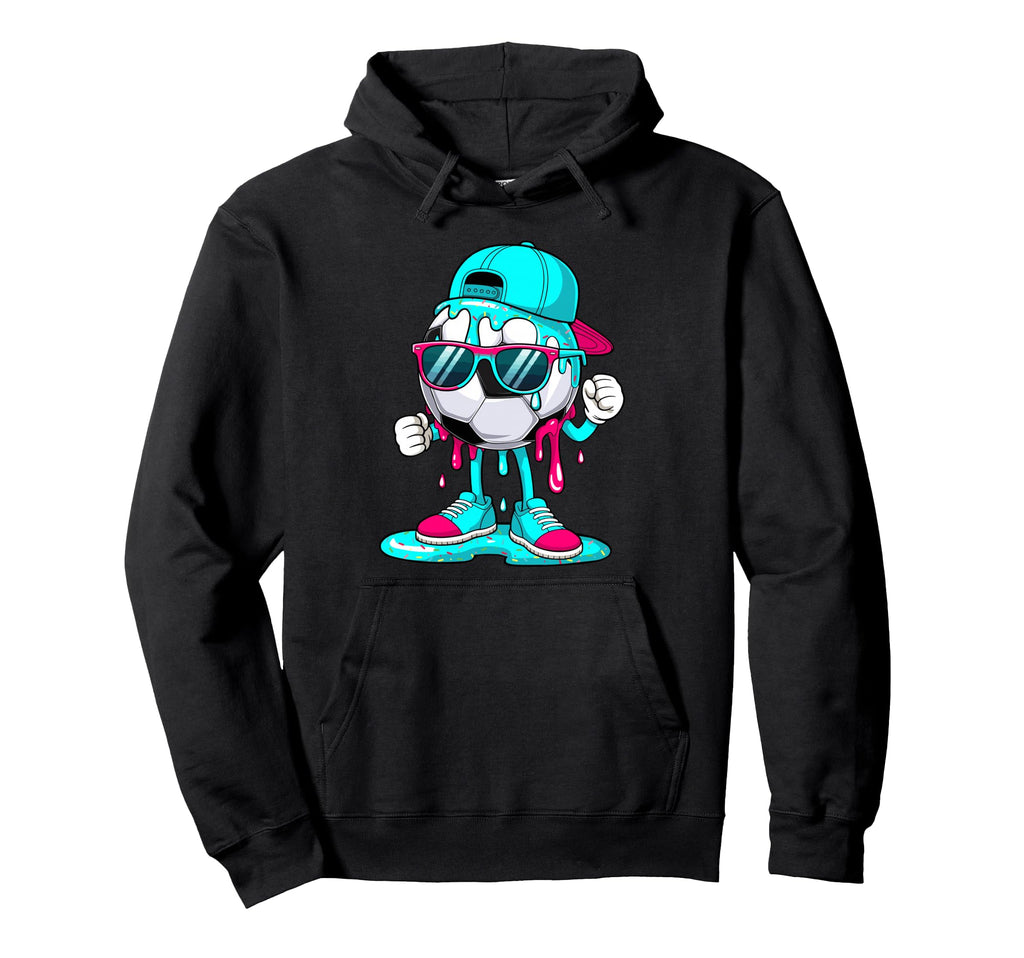 Funny Dripping Soccer Sunglasses Soccer Hoodie - Trendy Graphic Men Women - T-Shirt, Sweatshirt, Hoodie