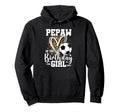 Pepaw Birthday Soccer Ball Leopard Heart Hoodie - Aesthetic Graphic Unisex - T-Shirt, Sweatshirt, Hoodie